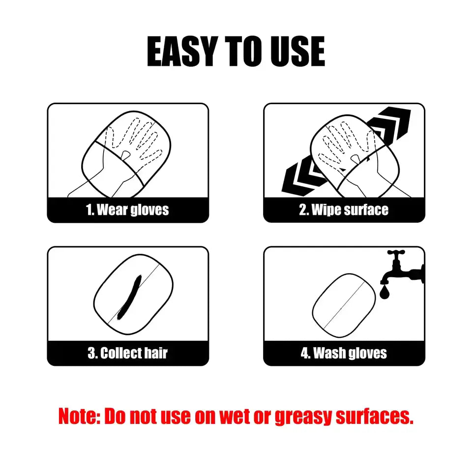 Pet Hair Remover Glove -Pack of 2 - Classy Pet Life