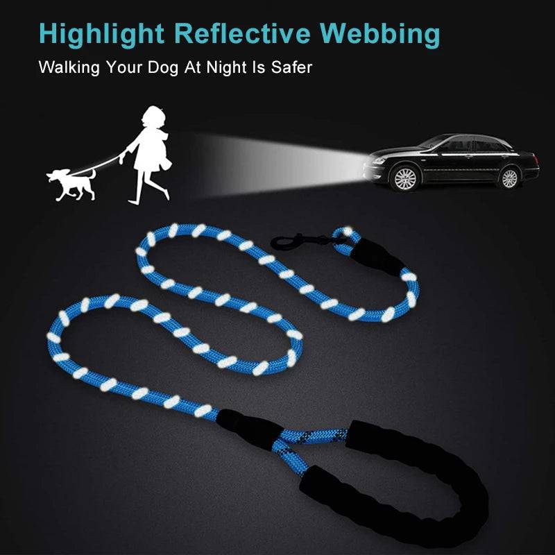 Strong Nylon Reflective Dog Leash - FREE SHIPPING - Classy Pet Life