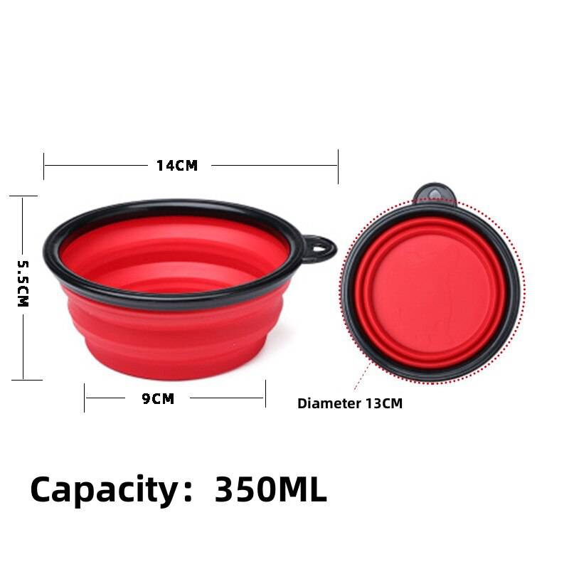 Foldable Silicone Pet Bowl Portable - 350ml - Free Today - Classy Pet Life