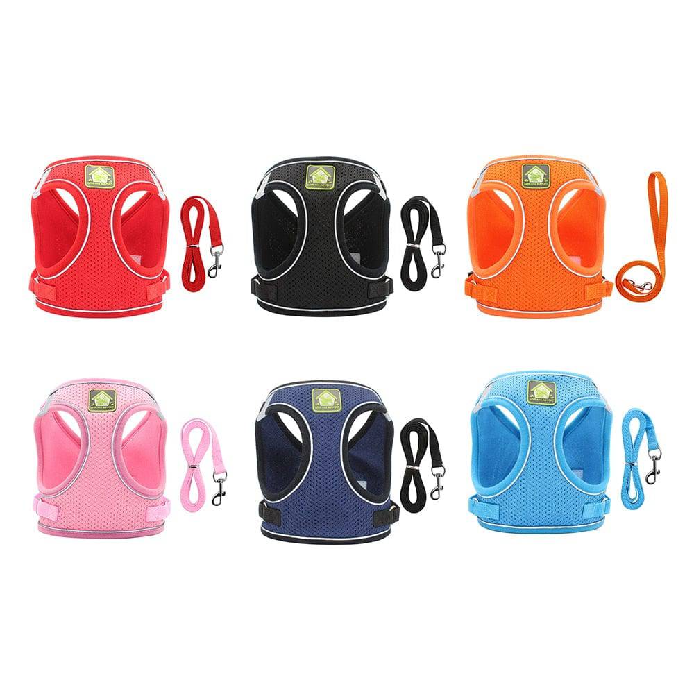 No Pull Reflective & Breathable Dog Harness + Leash - Classy Pet Life