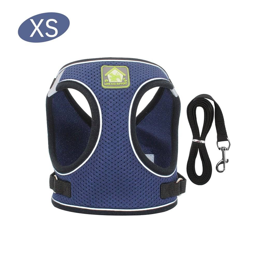 No Pull Reflective & Breathable Dog Harness + Leash - Classy Pet Life