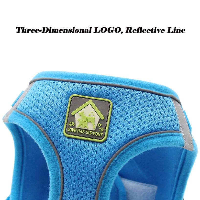 No Pull Reflective & Breathable Dog Harness + Leash - Classy Pet Life