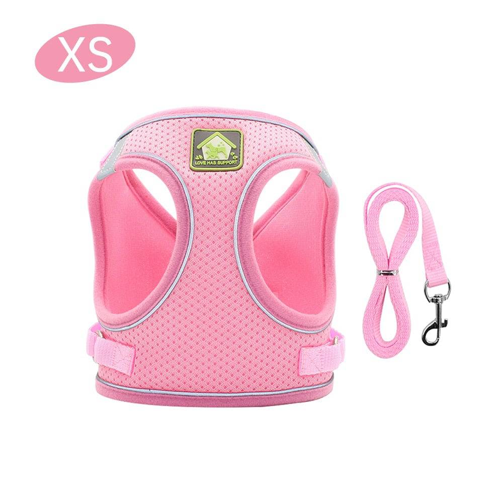 No Pull Reflective & Breathable Dog Harness + Leash - Classy Pet Life