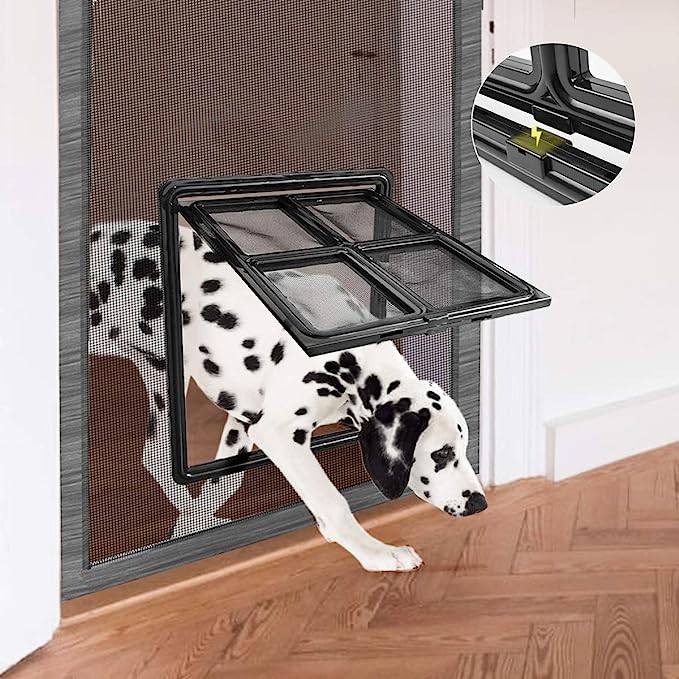 Lockable Plastic Pet Door for Screen - Free Shipping - Classy Pet Life