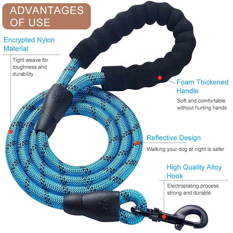 Strong Nylon Reflective Dog Leash - 50% + FREE SHIPPING - Classy Pet Life