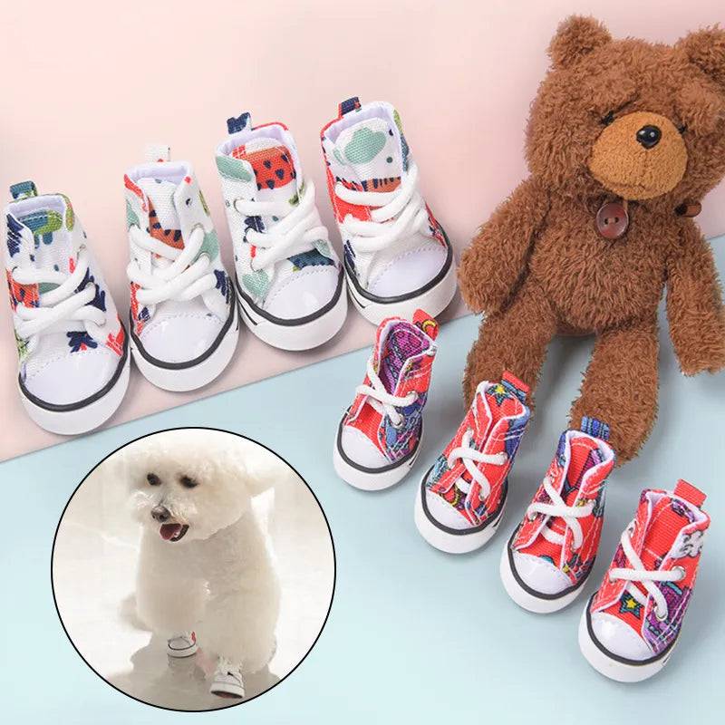 Paws Canvas Dog Shoes - Classy Pet Life