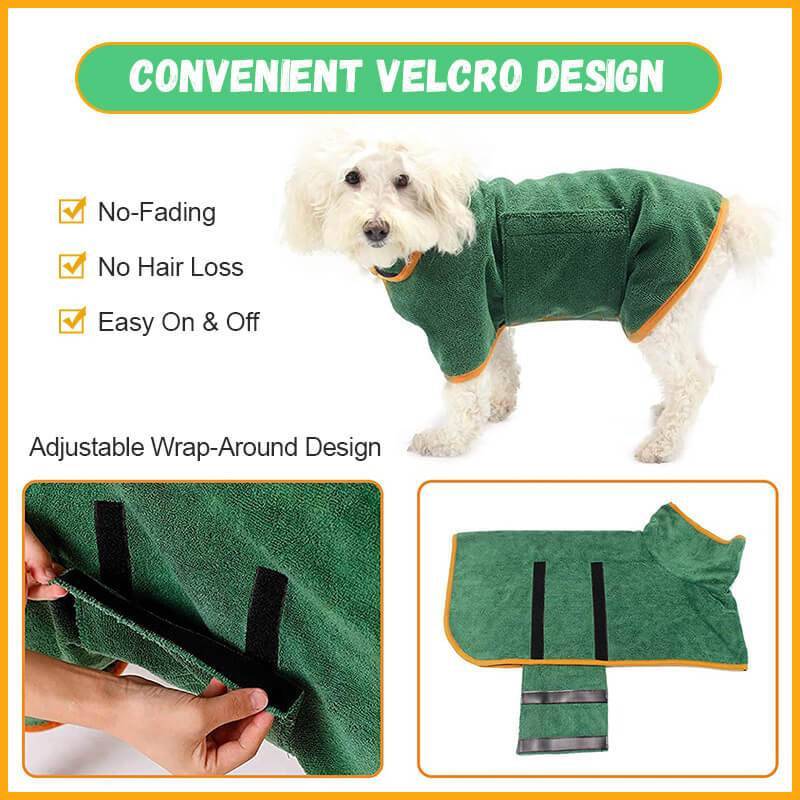 Super Absorbent Dog Bathrobe - FREE SHIPPING - Classy Pet Life