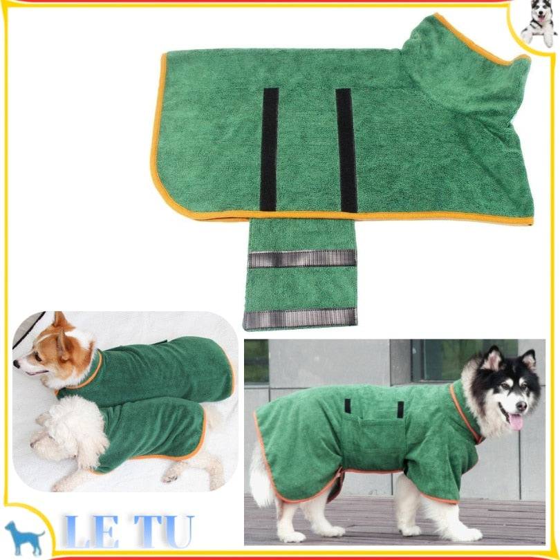 Super Absorbent Dog Bathrobe - FREE SHIPPING - Classy Pet Life